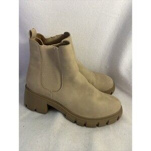 Madden chunky chelsea Boots Women 7.5 Tan Havenn Y2k 90s Leather Heel combat